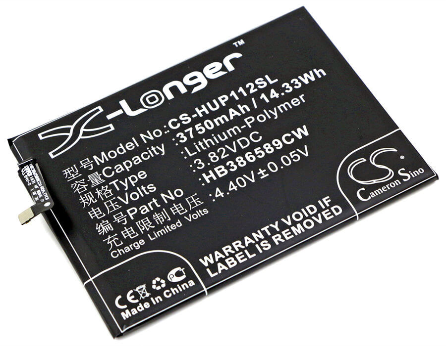 3.82V, 3750mAh, Li-Polymer Battery fits Huawei, Berkeley, Bkl-al00, 14.325Wh