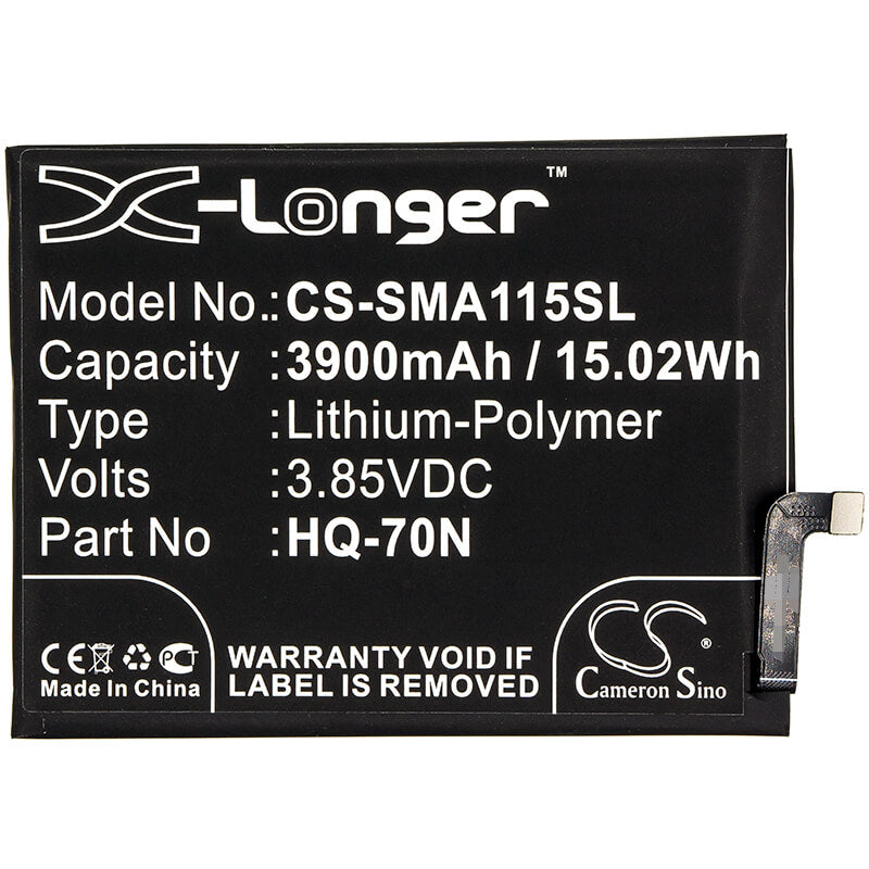 3.85V, 3900mAh, Li-Polymer Battery fits Samsung, Galaxy A11, Galaxy A11 2020, 15.015Wh
