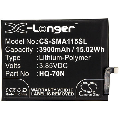 3.85V, 3900mAh, Li-Polymer Battery fits Samsung, Galaxy A11, Galaxy A11 2020, 15.015Wh