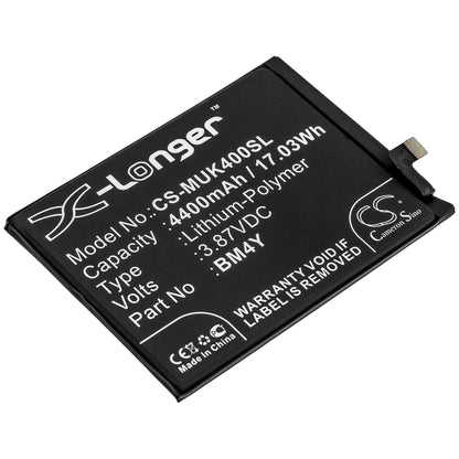 3.87V, 4400mAh, Li-Polymer Battery fits Redmi, K40 5g, K40 Pro 5g, 17.028Wh