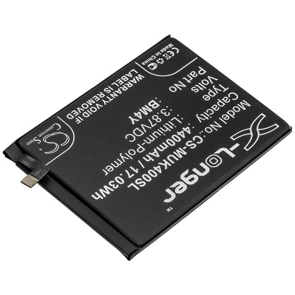 3.87V, 4400mAh, Li-Polymer Battery fits Redmi, K40 5g, K40 Pro 5g, 17.028Wh