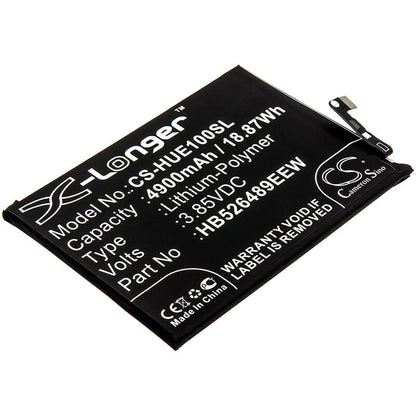 3.85V, 4900mAh, Li-Polymer Battery fits Huawei, Changwan 9a, Changxiang 10e, 18.865Wh