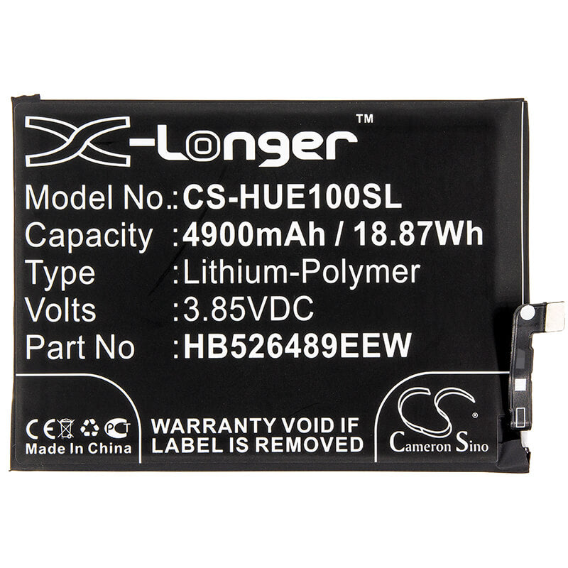 3.85V, 4900mAh, Li-Polymer Battery fits Huawei, Changwan 9a, Changxiang 10e, 18.865Wh