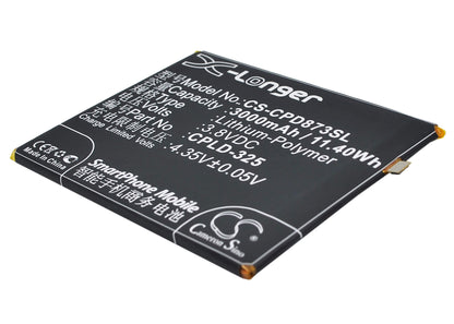 3.8V, 3000mAh, Li-Polymer Battery fits Coolpad, 8731l, 11.4Wh
