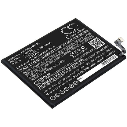 3.85V, 3800mAh, Li-Polymer Battery fits Wiko, W-v720, Y80, 14.63Wh