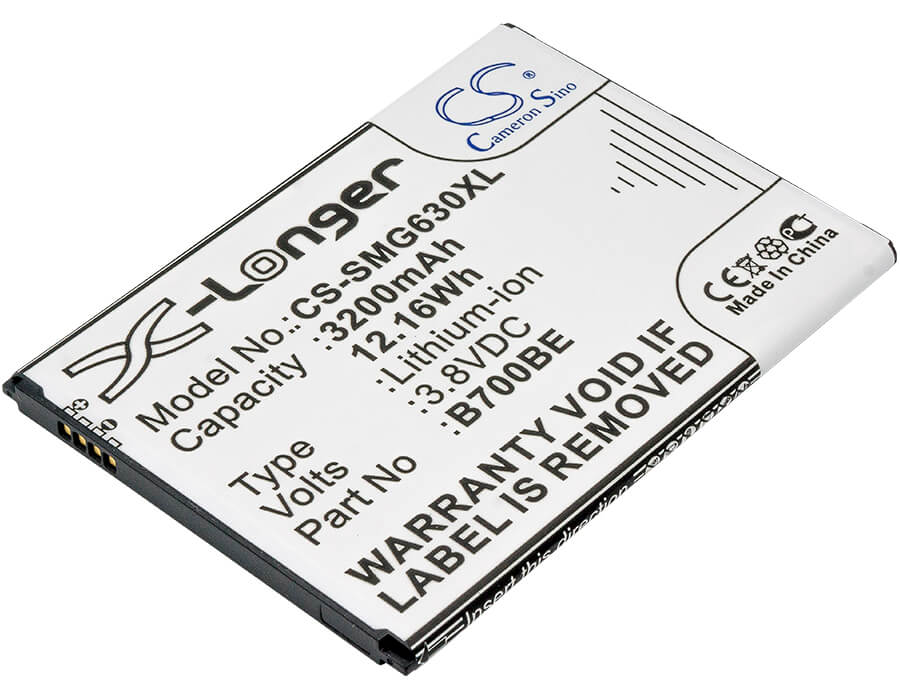 3.8V, 3200mAh, Li-ion Battery fits Samsung, Galaxy Mega 6.3, Galaxy Mega 6.3 Duos, 12.16Wh