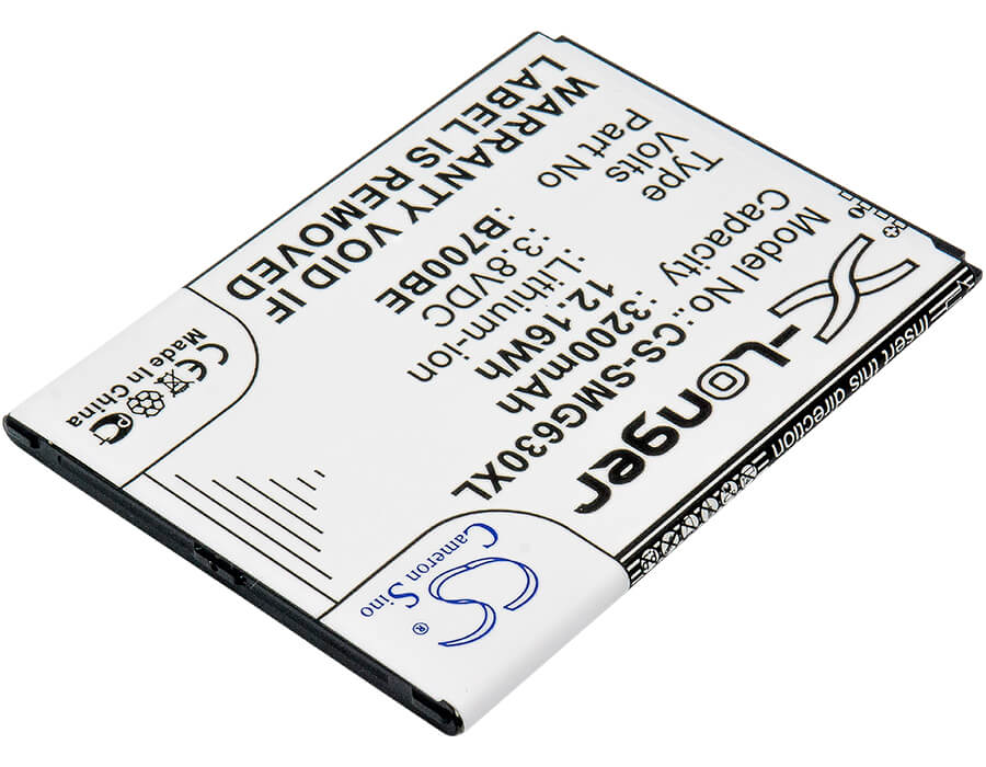 3.8V, 3200mAh, Li-ion Battery fits Samsung, Galaxy Mega 6.3, Galaxy Mega 6.3 Duos, 12.16Wh