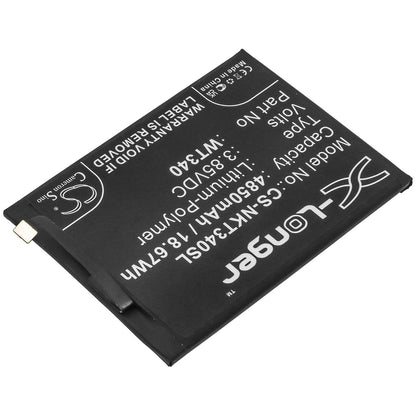3.85V, 4850mAh, Li-Polymer Battery fits Nokia, Cn110, G10, 18.6725Wh