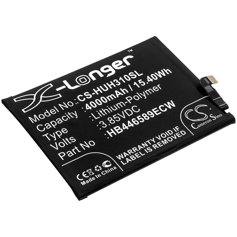 3.85V, 4000mAh, Li-Polymer Battery fits Huawei, Honor View 30 Pro, Honor View 30 Pro 5g, 15.4Wh