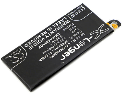 3.85V, 3000mAh, Li-Polymer Battery fits Samsung, Galaxy A5 2017, Sm-a520f, 11.55Wh