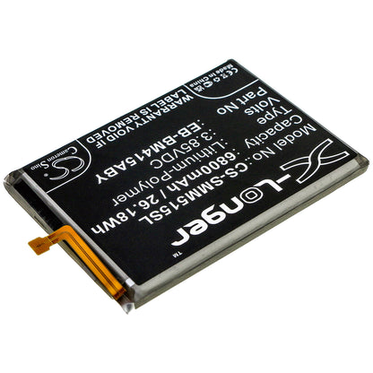 3.85V, 6800mAh, Li-Polymer Battery fits Samsung, Galaxy M51, Sm-m515, 26.18Wh