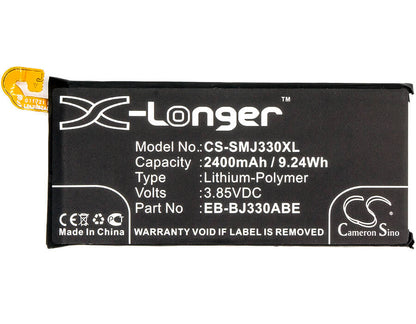 3.85V, 2400mAh, Li-Polymer Battery fits Samsung, Galaxy J3 2017, Galaxy J3 2017 Td-lte, 9.24Wh
