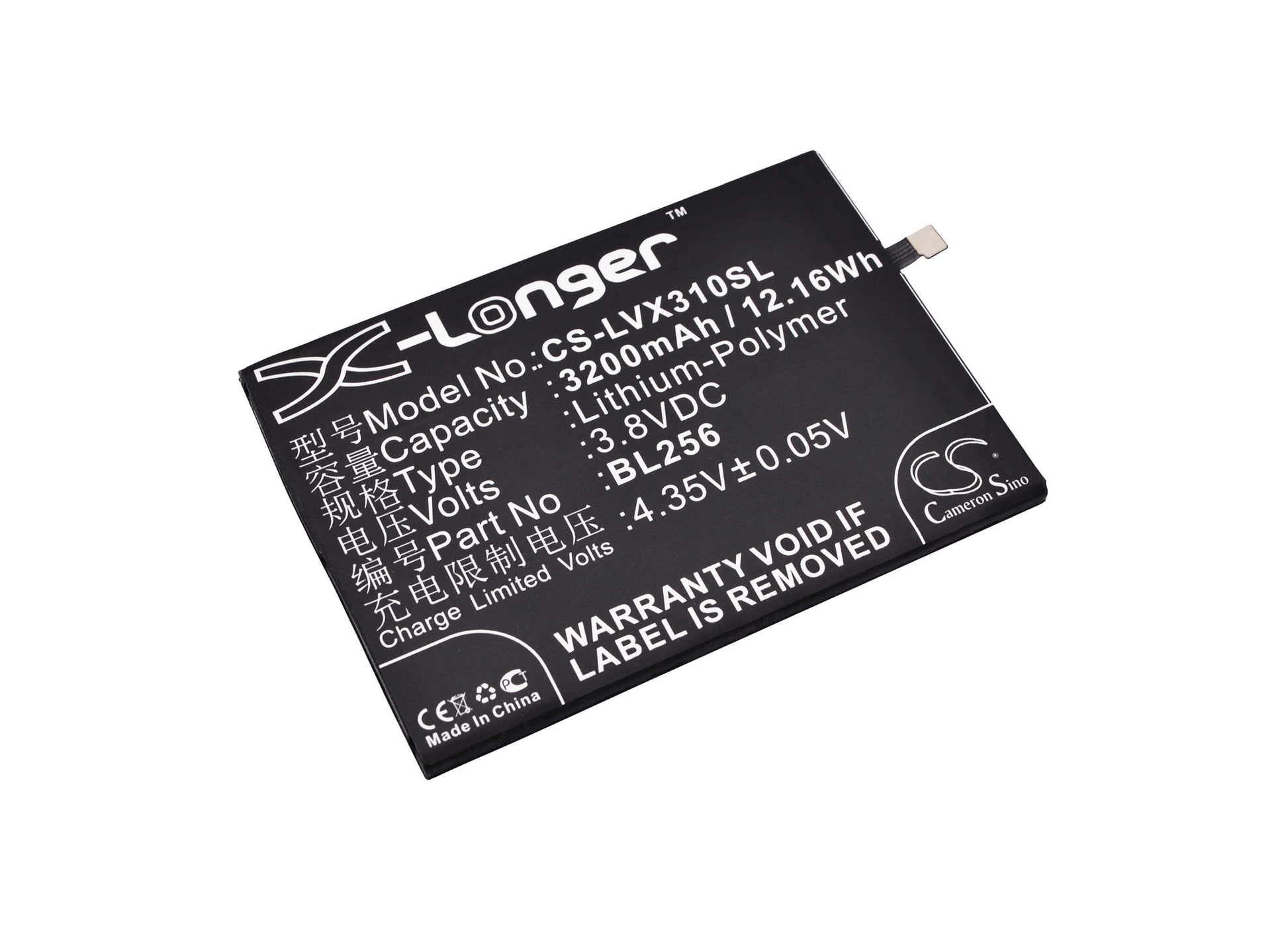 3.8V, 3200mAh, Li-Polymer Battery fits Lenovo, A7010a48, A7010-a48, 12.16Wh