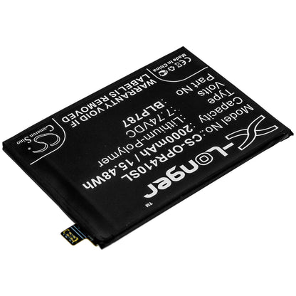 7.74V, 2000mAh, Li-Polymer Battery fits Oppo, Cph2109, Reno4 Pro 4g, 15.48Wh