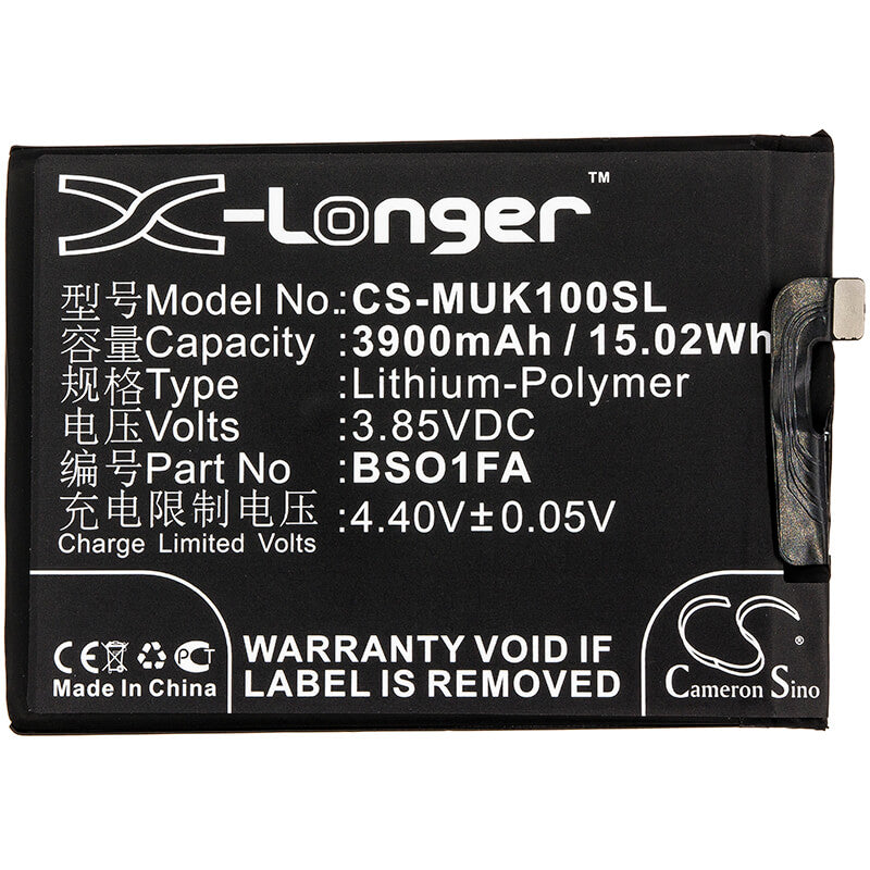 3.85V, 3900mAh, Li-Polymer Battery fits Xiaomi, Black Shark, Black Shark Dual Sim, 15.015Wh