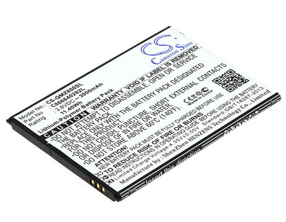 3.8V, 3000mAh, Li-Polymer Battery fits Qmobile, Z8 Plus, 11.4Wh