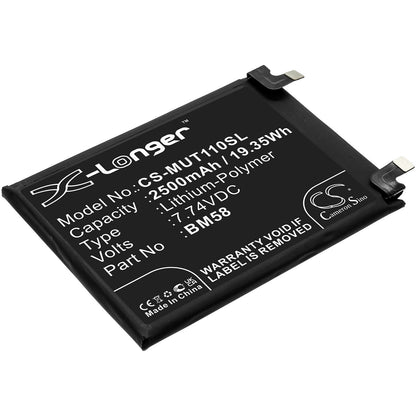7.74V, 2500mAh, Li-Polymer Battery fits Xiaomi, 2107113sg, Mi 11t Pro 5g, 19.35Wh