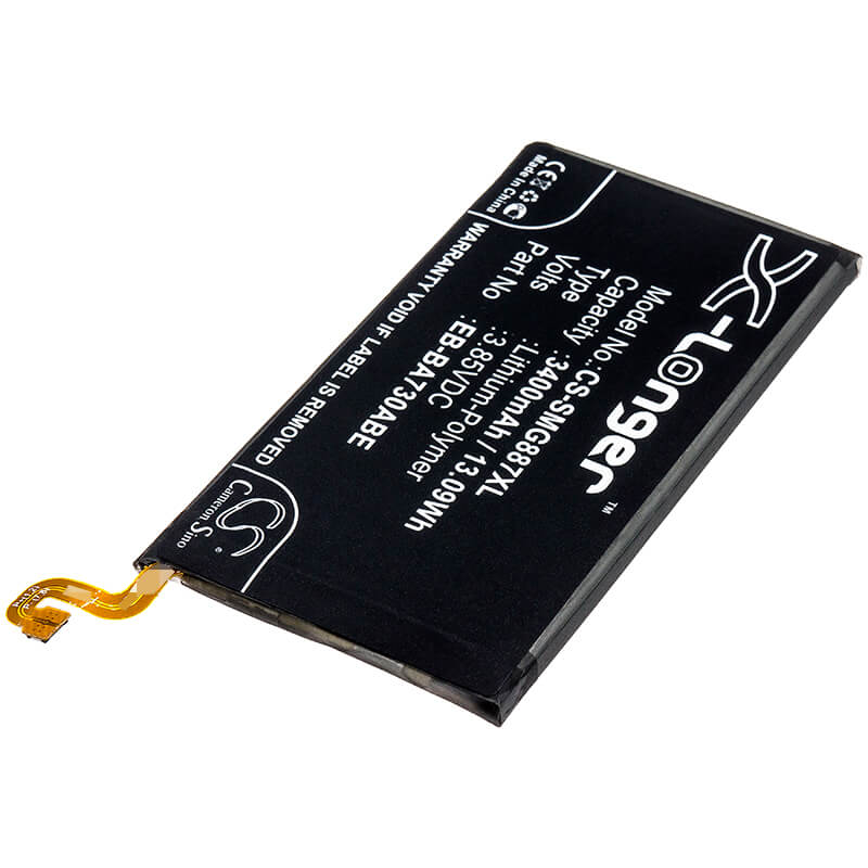 3.85V, 3400mAh, Li-Polymer Battery fits Samsung, Galaxy A7 2018, Galaxy A8+ 2018, 13.09Wh