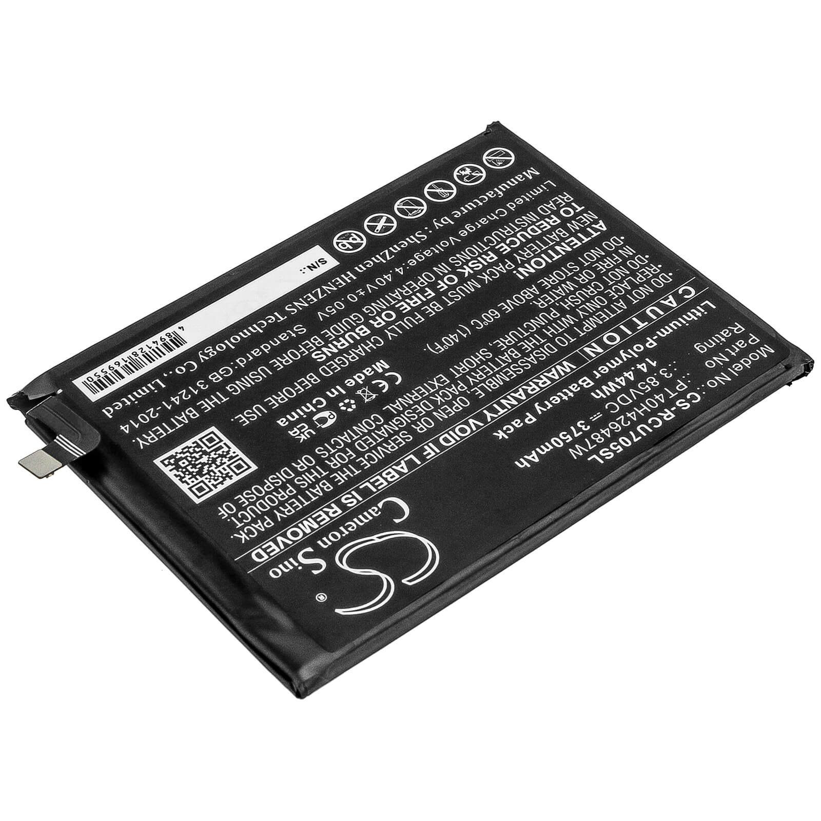 3.85V, 3750mAh, Li-Polymer Battery fits Cricket, Ovation, U705ac, 14.4375Wh