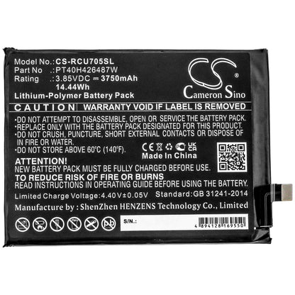 3.85V, 3750mAh, Li-Polymer Battery fits Cricket, Ovation, U705ac, 14.4375Wh