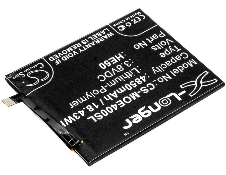 3.8V, 4850mAh, Li-Polymer Battery fits Motorola, Moto E4 Plus, Moto E5 Plus, 18.43Wh