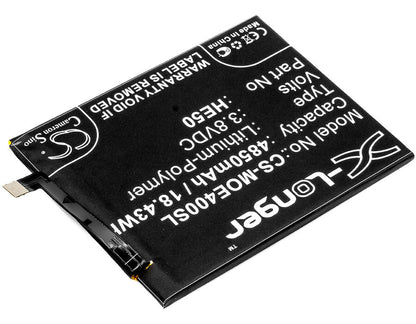 3.8V, 4850mAh, Li-Polymer Battery fits Motorola, Moto E4 Plus, Moto E5 Plus, 18.43Wh