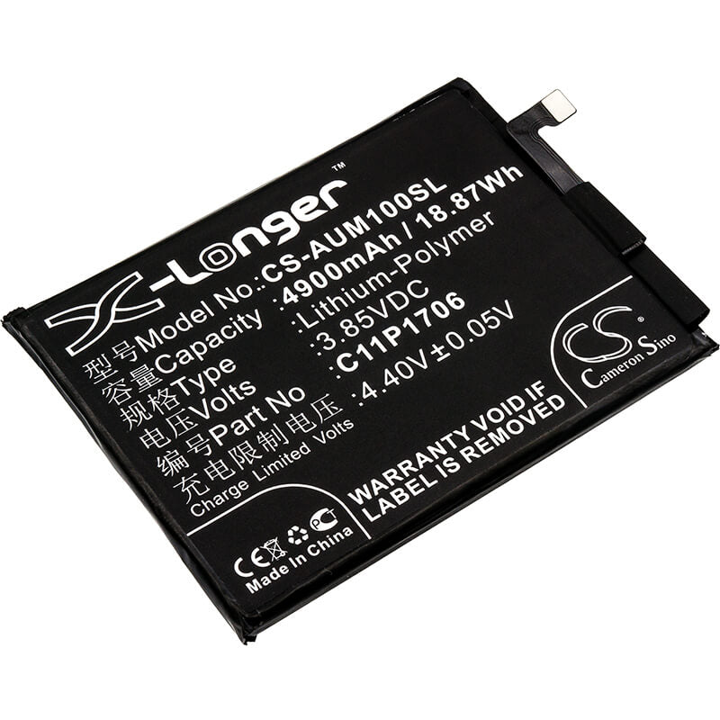 3.85V, 4900mAh, Li-Polymer Battery fits Asus, Zb602kl, Zenfone Max Pro M1, 18.865Wh