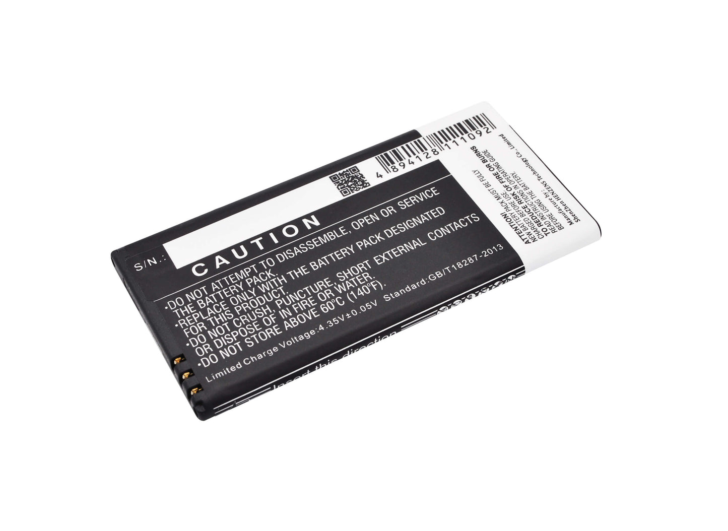 3.8V, 2600mAh, Li-ion Battery fits Microsoft, Lumia 640, Rm-1073, 9.88Wh