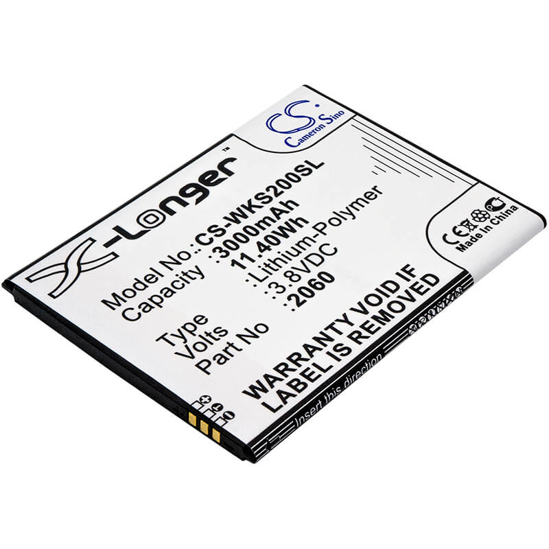 3.8V, 3000mAh, Li-Polymer Battery fits Wiko, L5261ae, Pulp Fab, 11.4Wh