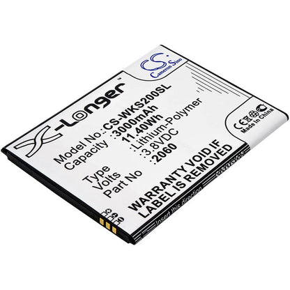 3.8V, 3000mAh, Li-Polymer Battery fits Wiko, L5261ae, Pulp Fab, 11.4Wh