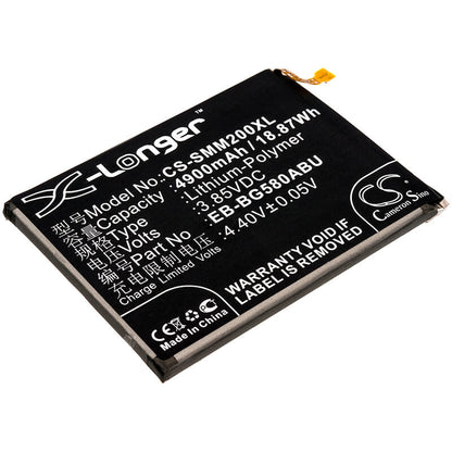 3.85V, 4900mAh, Li-Polymer Battery fits Samsung, Galaxy A40s, Galaxy A40s 2019, 18.865Wh