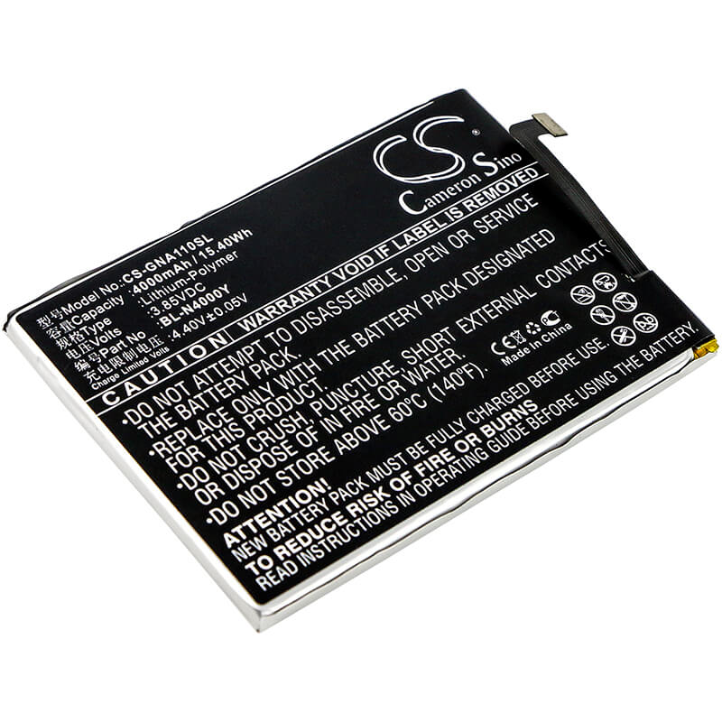 3.85V, 4000mAh, Li-Polymer Battery fits Gionee, A1 Lite, A1 Lite Dual Sim, 15.4Wh