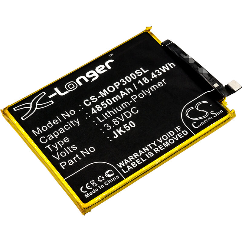 3.8V, 4850mAh, Li-Polymer Battery fits Motorola, G7 Power, One Power, 18.43Wh