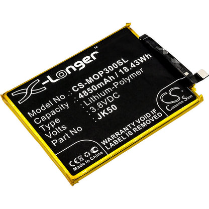 3.8V, 4850mAh, Li-Polymer Battery fits Motorola, G7 Power, One Power, 18.43Wh