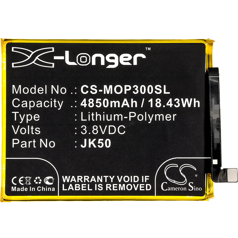 3.8V, 4850mAh, Li-Polymer Battery fits Motorola, G7 Power, One Power, 18.43Wh