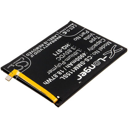 3.85V, 4900mAh, Li-Polymer Battery fits Samsung, Galaxy M11, Galaxy M11 2020, 18.865Wh