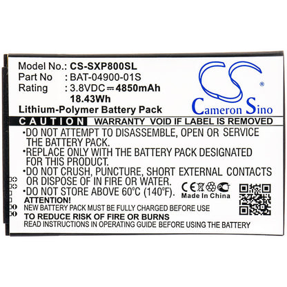 3.8V, 4850mAh, Li-Polymer Battery fits Sonim, Xp8, Xp8800, 18.43Wh