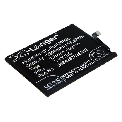 3.85V, 3900mAh, Li-Polymer Battery fits Huawei, Honor 20 Lite, Honor 20 Youth, 15.015Wh