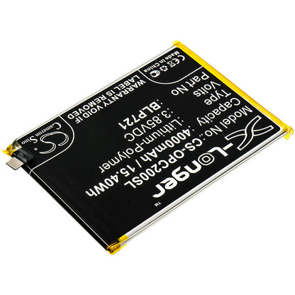 3.85V, 4000mAh, Li-Polymer Battery fits Oppo, R1941, Realme C2, 15.4Wh