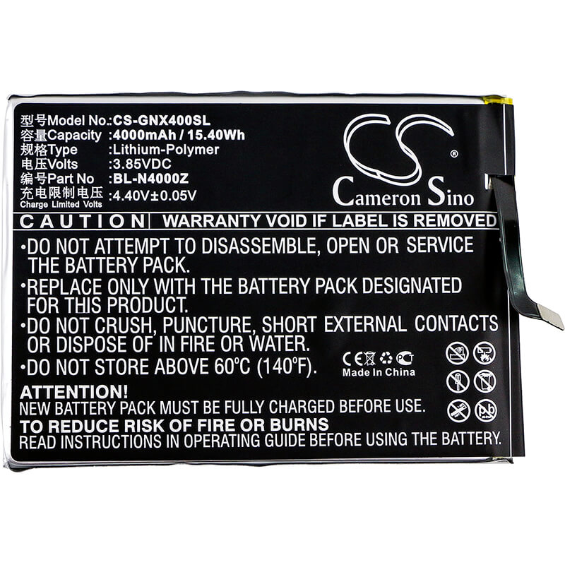 3.85V, 4000mAh, Li-Polymer Battery fits Gionee, Allview X4 Soul Style, Allview X4 Soul Style Dual Sim, 15.4Wh