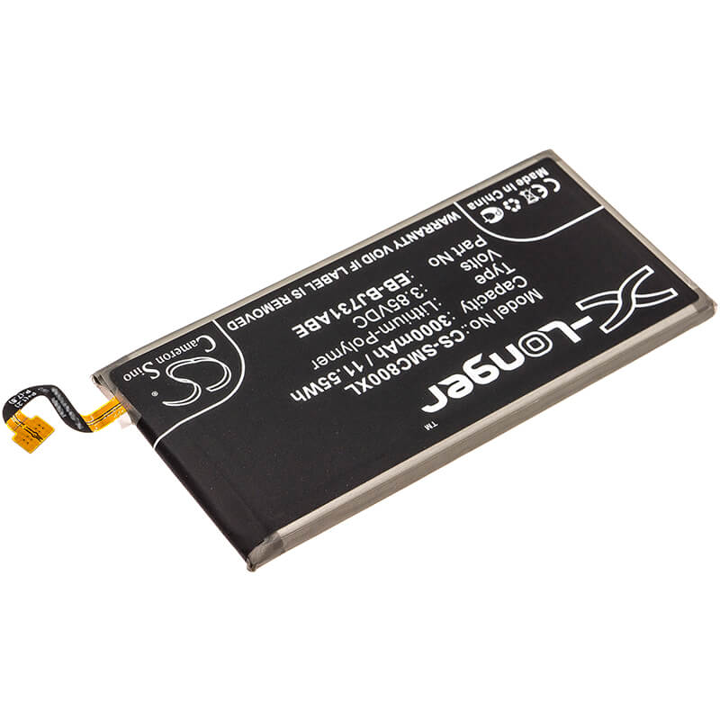 3.85V, 3000mAh, Li-Polymer Battery fits Samsung, C8 Duos Td-lte, Galaxy C8 Duos, 11.55Wh