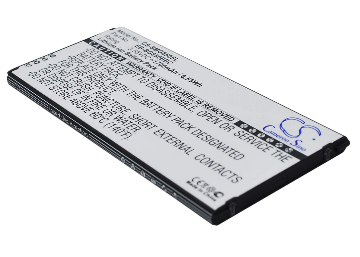 3.85V, 1700mAh, Li-ion Battery fits Samsung, Galaxy Alpha, Galaxy Alpha Lte-a, 6.545Wh