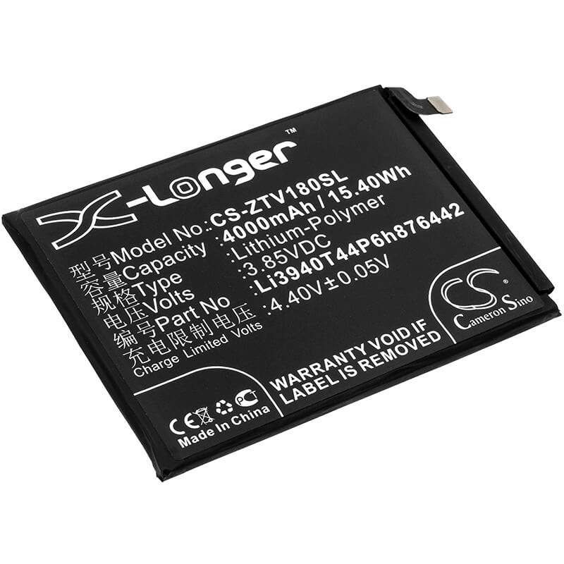 3.85V, 4000mAh, Li-Polymer Battery fits Zte, Nubia V18, Nx612, 15.4Wh