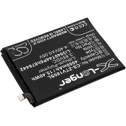 3.85V, 4000mAh, Li-Polymer Battery fits Zte, Nubia V18, Nx612, 15.4Wh