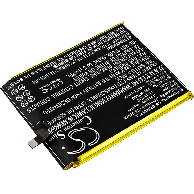 3.85V, 7000mAh, Li-Polymer Battery fits Gionee, M2017, M2017 Dual Sim, 26.95Wh
