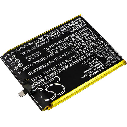 3.85V, 7000mAh, Li-Polymer Battery fits Gionee, M2017, M2017 Dual Sim, 26.95Wh