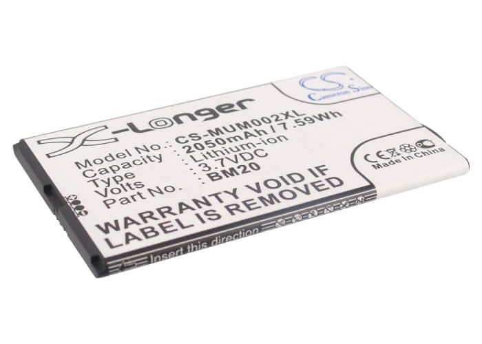 3.7V, 2050mAh, Li-ion Battery fits Xiaomi, 2s, M2, 7.585Wh
