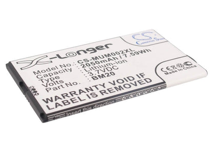 3.7V, 2050mAh, Li-ion Battery fits Xiaomi, 2s, M2, 7.585Wh