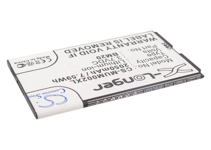 3.7V, 2050mAh, Li-ion Battery fits Xiaomi, 2s, M2, 7.585Wh