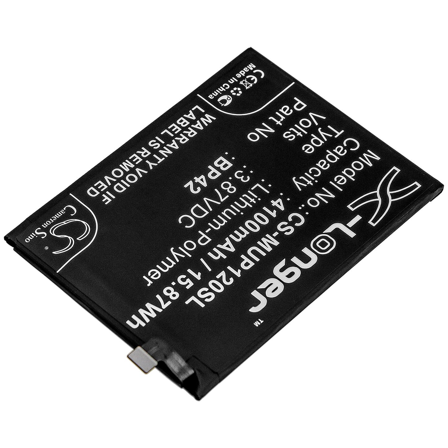 3.87V, 4100mAh, Li-Polymer Battery fits Xiaomi, M2101k9ag, M2101k9c, 15.867Wh